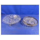 (2) Pressed Glass Decorative Bowls