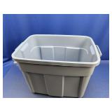 (1) Plastic Storage Bin - Gray