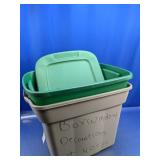 (2) Sterilite Plastic Storage Bins