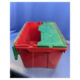 (1) KeepBox Red Plastic Tote Bin