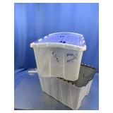 (2) Clear Plastic Storage Bins w/ Lids