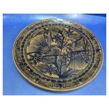 (1) Hand-Carved Decorative Plate