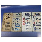 (4) Assorted Texas License Plates (1969ï¿½1994)