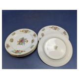 (8)Aichi China Floral Side Plates w/Gold Trim Set