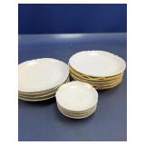 (13) Vintage Haviland White Porcelain Saucers