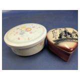 (2) Ceramic Lidded Trinket Boxes