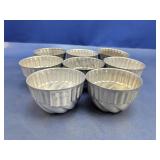 (8) Fluted Aluminum Mini Tart Molds
