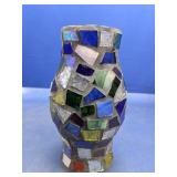 (1) Mosaic Glass Vase