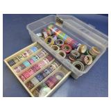 (1) Tape Organizers w/ Assorted Rolls Lot