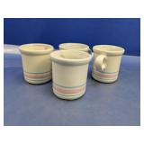 (4) Vintage Stoneware Mug Set
