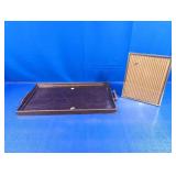 (2) Wooden Serving Tray & Photo Frame
