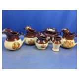 (6) Collection of Vintage Ceramic Pitchers