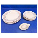 (9) McCoy Ceramic Plates & Spoon Rest
