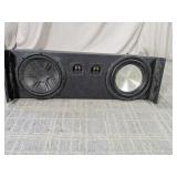 (1) Distinct & Audiobahn Dual Subwoofer Box