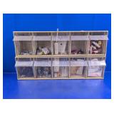 (1) Bin Storage Unit with Electrical Parts Lot