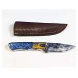 (1) Fixed Blade Knife w/ Tooled Sheath