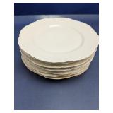 (7)Vintage Haviland White Porcelain Salad Plates