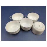 (5) Vintage Germany White Porcelain Cups