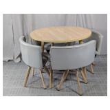 (5) Wood Table & Chair Set