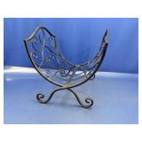 (1) Decorative Metal Log Holder ï¿½ Black Scroll