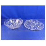2) Cut Glass Bowls/Trays
