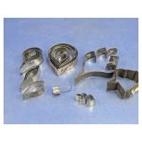 (8) Assorted Vintage Metal Cookie Cutters
