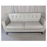 Mid-Century Modern Cream Loveseat