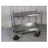 Industrial Two-Tier Stainless Steel Utility Cart