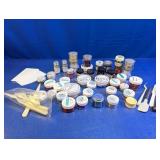 (1) Glitter Gels, Powders & Craft Tools Lot