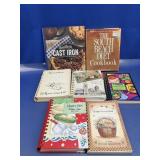 (7) Assorted Cookbooks ï¿½ South Beach, Cast Iron