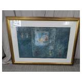 (1) Signed Abstract Mixed Media Art Print