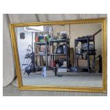 (1) Gold Beaded Frame Wall Mirror