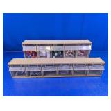 (1) Parts Organizers with Assorted Items Lot
