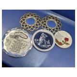 (5) Decorative Wall Plates & Mirrors