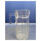 (1) Clear Glass Pitcher with Handle & Spout