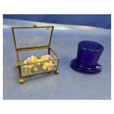 (2) Decorative Glass & Trinket Items