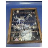 (1) Framed Collection of Cutlery Items