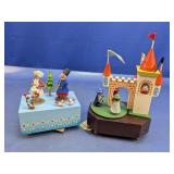 (2) Vintage Wooden Musical Boxes