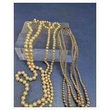 (3) Vintage Faux Pearl Necklaces