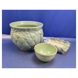 (3) McCoy & Art Pottery Planters & Bowl