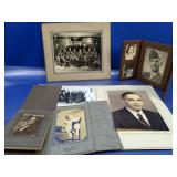 (6) Vintage Military & Family Portrait Photo Lot