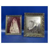 (2) Ornate Vintage Metal Picture Frames