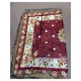 (1) Fringed Floral Fabric Piece