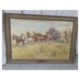 (1) Budweiser ï¿½Attack on the Overland Stageï¿½ Print