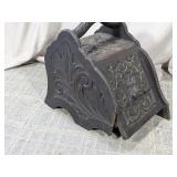 (1) Antique Hand-Carved Wooden Coal Scuttle Box
