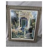 (1) Framed Garden Entrance Original Oil Painting