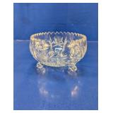 Cut Glass Footed Decorative Bowl