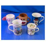 (5) Character & Patterned Mugs - Royal Norfolk &