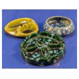 Vintage Ceramic Ashtrays Assorted Set