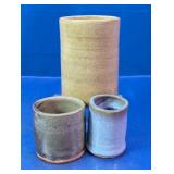 (3) Handmade Ceramic Cups / Tumblers